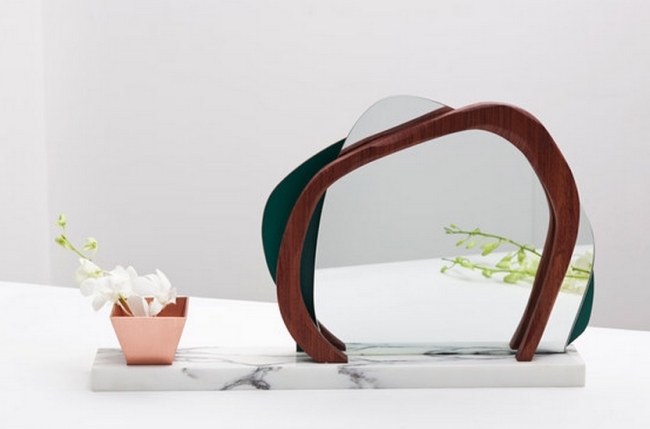 asymetria ikebana efekt hĺbky zrkadla-Karen Chekerdjian Podľa Ikebana Mirror Depth Effect-Karen Chekerdjian Design Agency