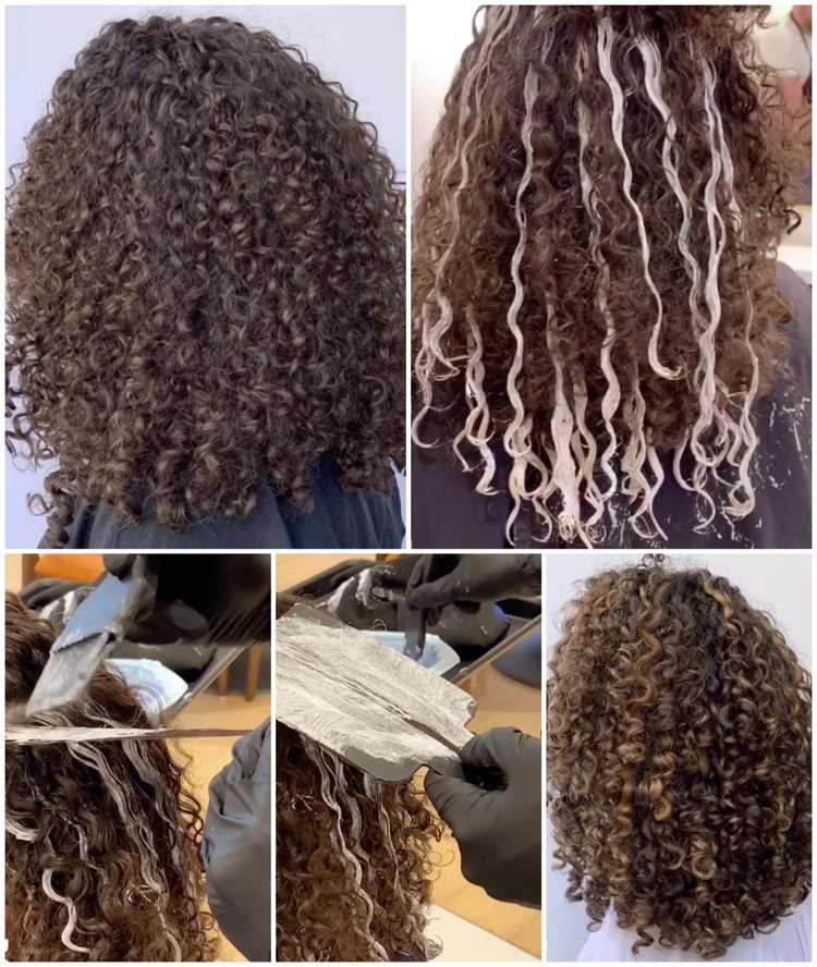 Technika farbenia Balayage na prírodných kučerách