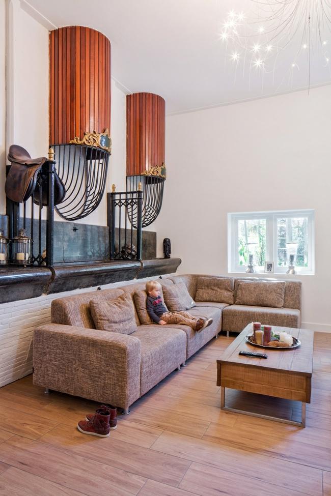 Dekorácia na stenu drevená podlahová sedacia súprava dvojmiestny konferenčný stolík