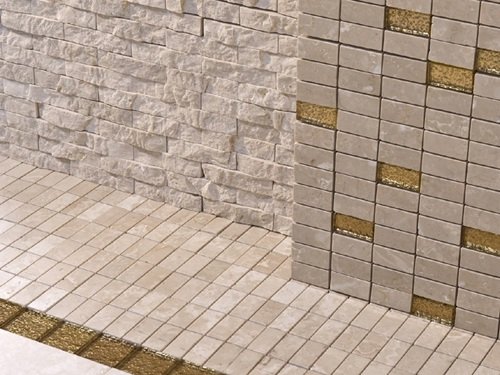 Dlaždice zlatá optika štvorec