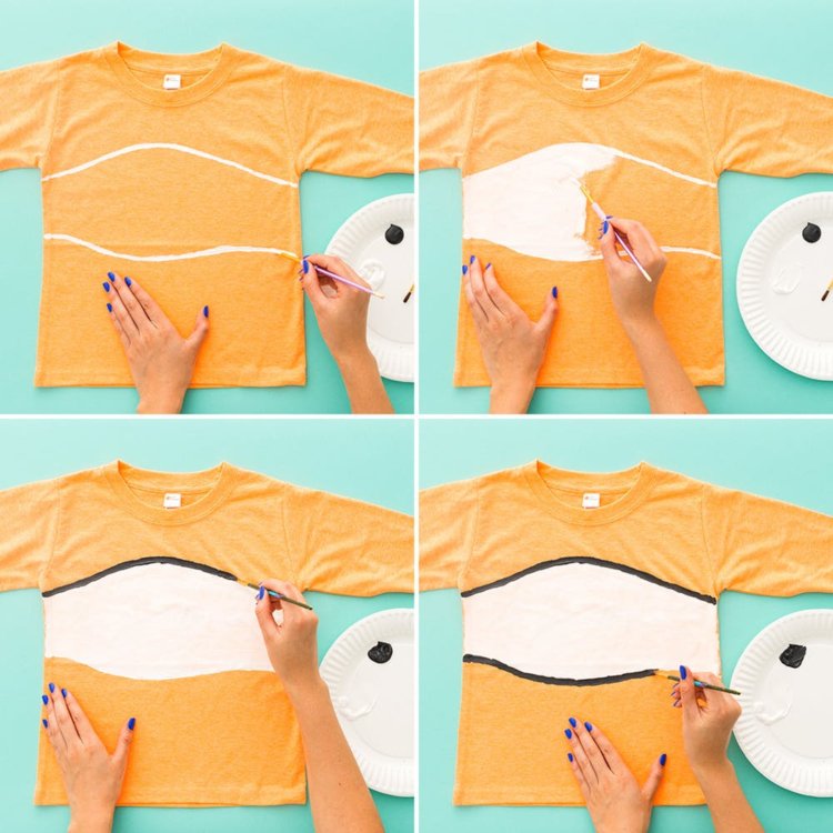 Vyrobte si vlastný kostým Nemo, vymaľujte si tričko