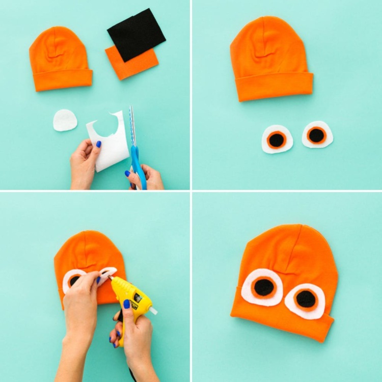 Kostým Nemo krúti očami, urobte si tipy sami