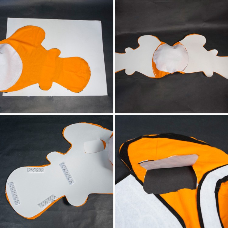 Vyrobte si svoj vlastný kostým nemo vystrihnutý z lepenky