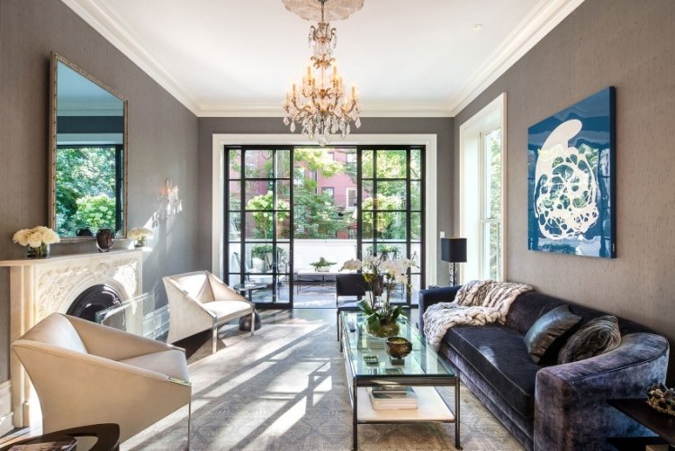 prepracovaný dizajn interiéru s neoklasicistickým luxusným sedením Interiérový dizajn-neoklasicistická architektúra-obývačka-sedacia súprava-sedačka-kreslo