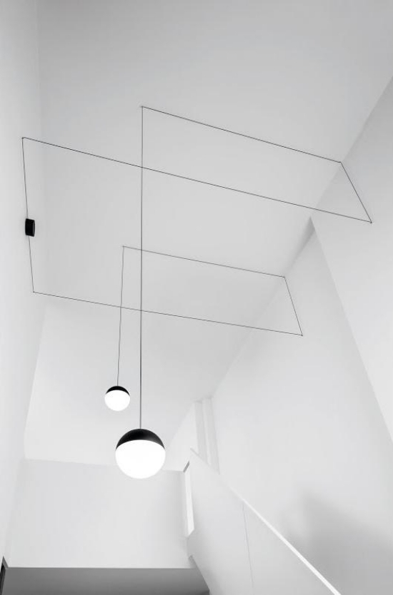 Román-Dizajn-Závesné-Svetlá-Led-Svetelný-Zdroj-Čierny-Kábel-Flos