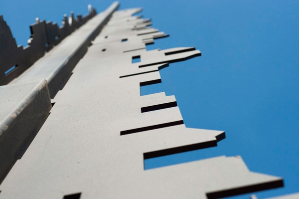 pohľad nelson mandelas pamätník oceľové tyče pohľad nelson mandela pamätník oceľové šípy