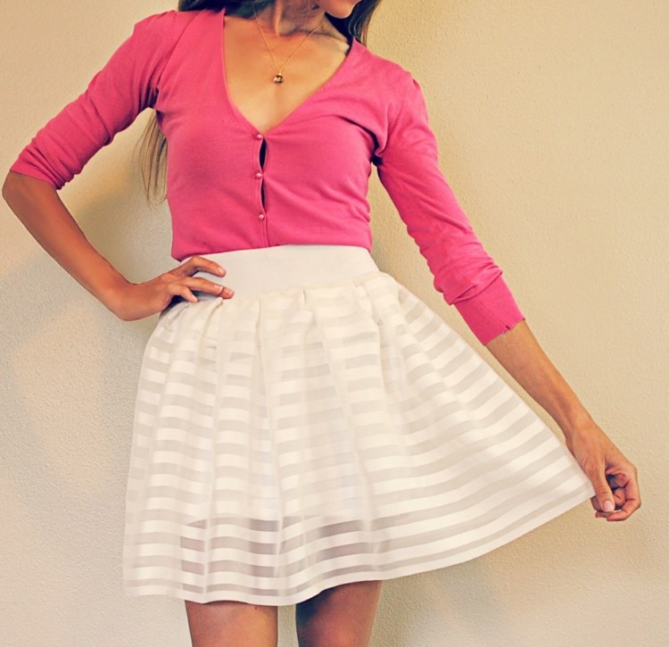 Ušite mini sukňu zo starých záclon Šitie-začiatočník-sukňa-staré-závesy