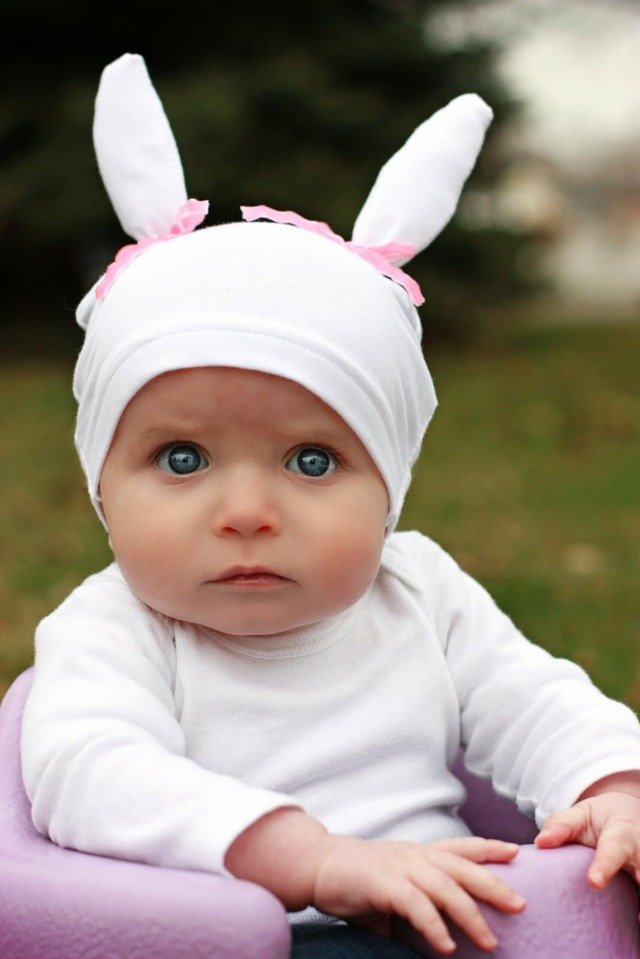 Detská čiapka pre deti s veľkonočnými zajačikmi