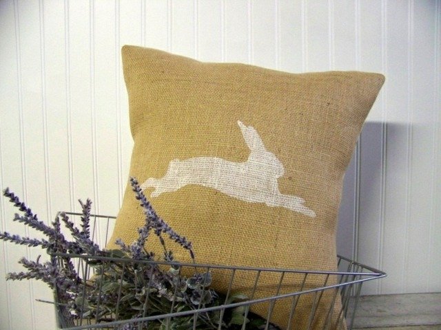 Vankúš utláčať sladké nápady veľkonočný zajačik silueta