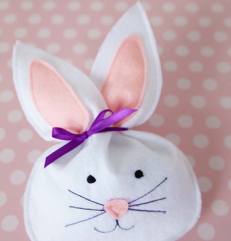 šitie-veľkonočné darčekové vrecko-deti-veľkonočné-zajačik-filc