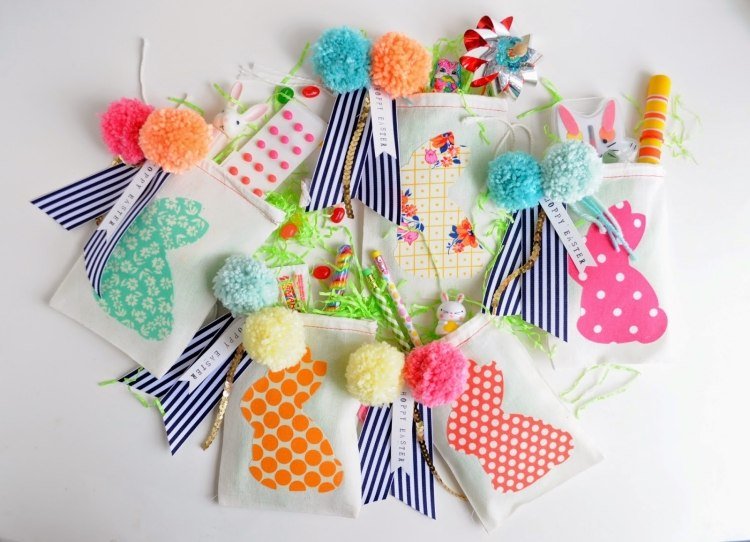 Šitie na Veľkú noc -deti-drotárske-tašky-darčeky-zajačik-pukance