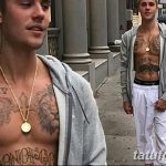 fotografija Nova tetovaža Justina Biebera od 05.12.2017. №004 - Justin Bieber's - tattoo-photo.ru
