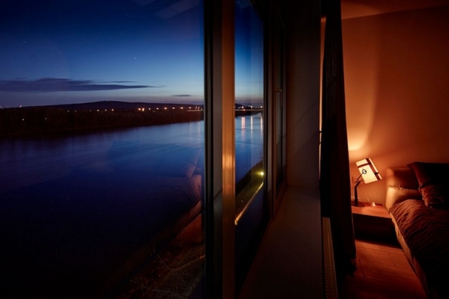 byt-bratislava výhľad na rieku spálňa