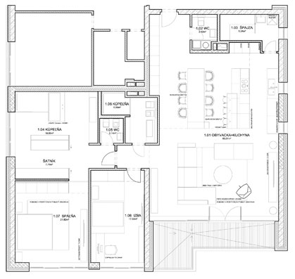 byt hovädzie architekti bratislava pôdorys