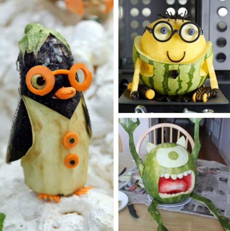 ovocie-zelenina-rezba-deti-zábava-baklažán-vodné melóny