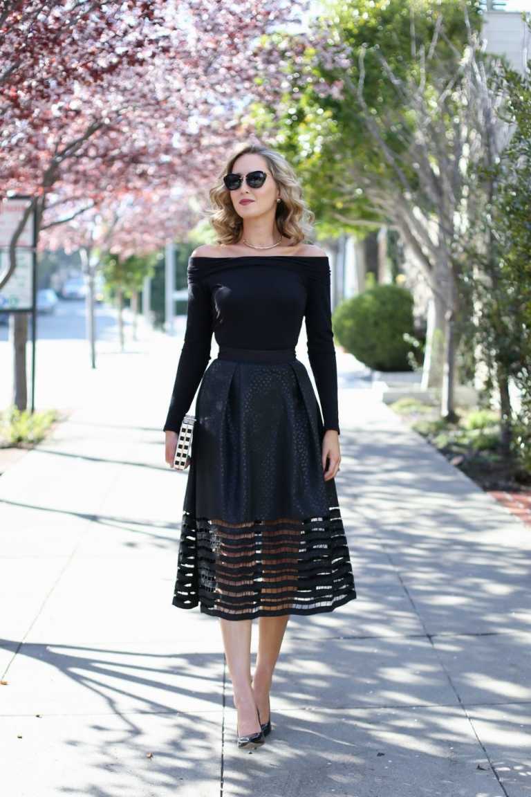 Off ramenné blúzky nápady kancelárskych kokteilov