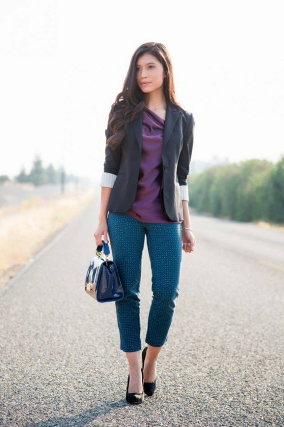 modro-bodkované-nohavice-lakované-vrecko-diaľnica