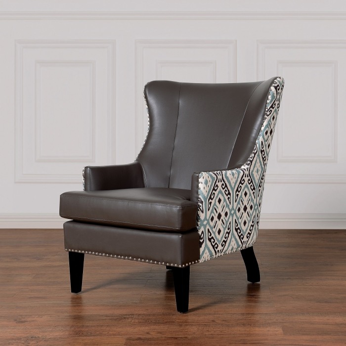 Krídlo-dizajn-bočná-tkanina-poťah-kvetinový-vzorovaný-sedák-koža-TOV-Soho-Ikat-kreslo