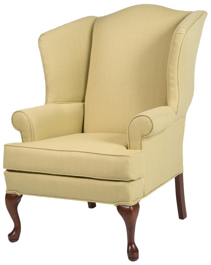 Krídlové kreslo-Design-Retro-Erin-svetlo žlté čalúnenie-látka-Comfort-Pointe