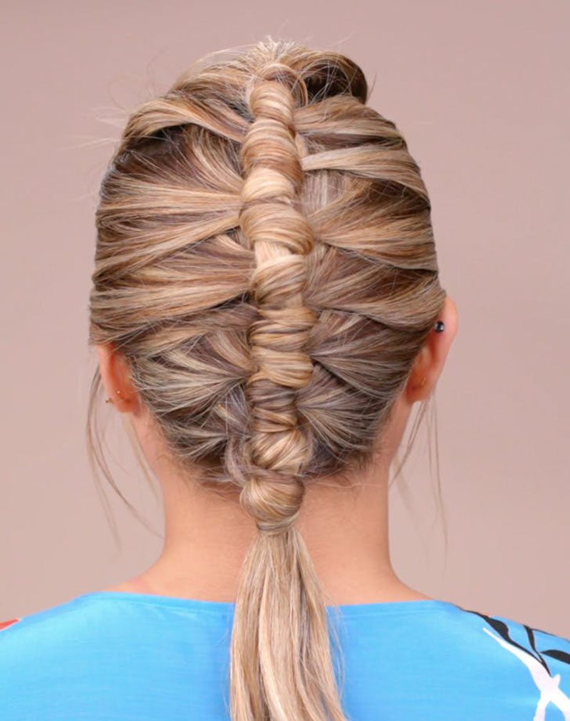 Pipe Braids Pokyny Trendy vlasov jednoduchý pletený účes na dirndl
