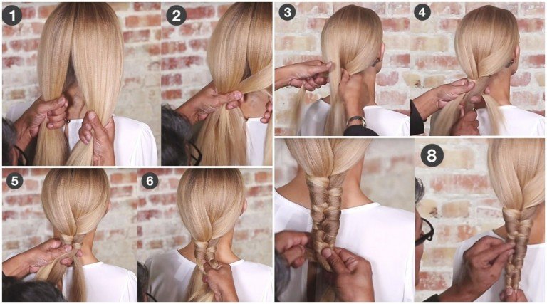 Infinity Braid Pokyny krok za krokom zapletanie účesov