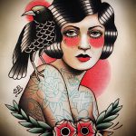 old school tetoválásvázlatok lányok 1