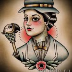 old school tetoválás vázlatok lányok 5