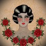 old school tetoválásvázlatok lányok 6