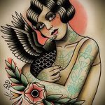 old school tetoválásvázlatok lányok 8