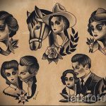 old school tetoválásvázlatok lányok 10