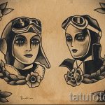 old school tetoválásvázlatok lányok 11