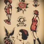 old school tetoválásvázlatok lányok 12