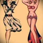 old school tetoválásvázlatok lányok 13