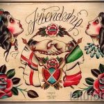 old school tetoválásvázlatok lányok 19