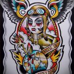 old school tetoválásvázlatok lányok 23