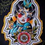 old school tetoválás vázlatok lányok 24