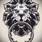 old school tetoválás vázlatok oroszlán 1