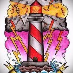 old school tetoválás vázlatok világítótorony 1