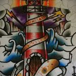 old school tetoválás vázlatok világítótorony 2