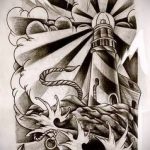 old school tetoválás vázlatok világítótorony 3