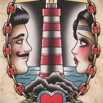 old school tetoválás vázlatok világítótorony 6