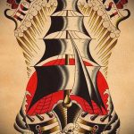 old school tetoválás vázlatok a lábán 1