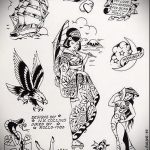 old school tetoválás vázlatok a lábán 2