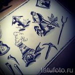 old school tetoválásminták a 15. karon