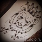 Old school tetoválás vázlat egy medve rajzával