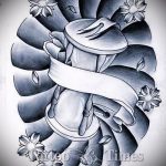 old school tetoválás vázlatok homokóra 1