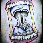 old school tetoválás vázlatok homokóra 4