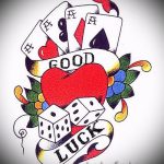 old school tetoválás vázolja a szívet 1