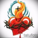 az old school tetoválás a szív szívét vázolja fel 4