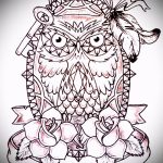 old school tetoválás vázlatok bagoly 3